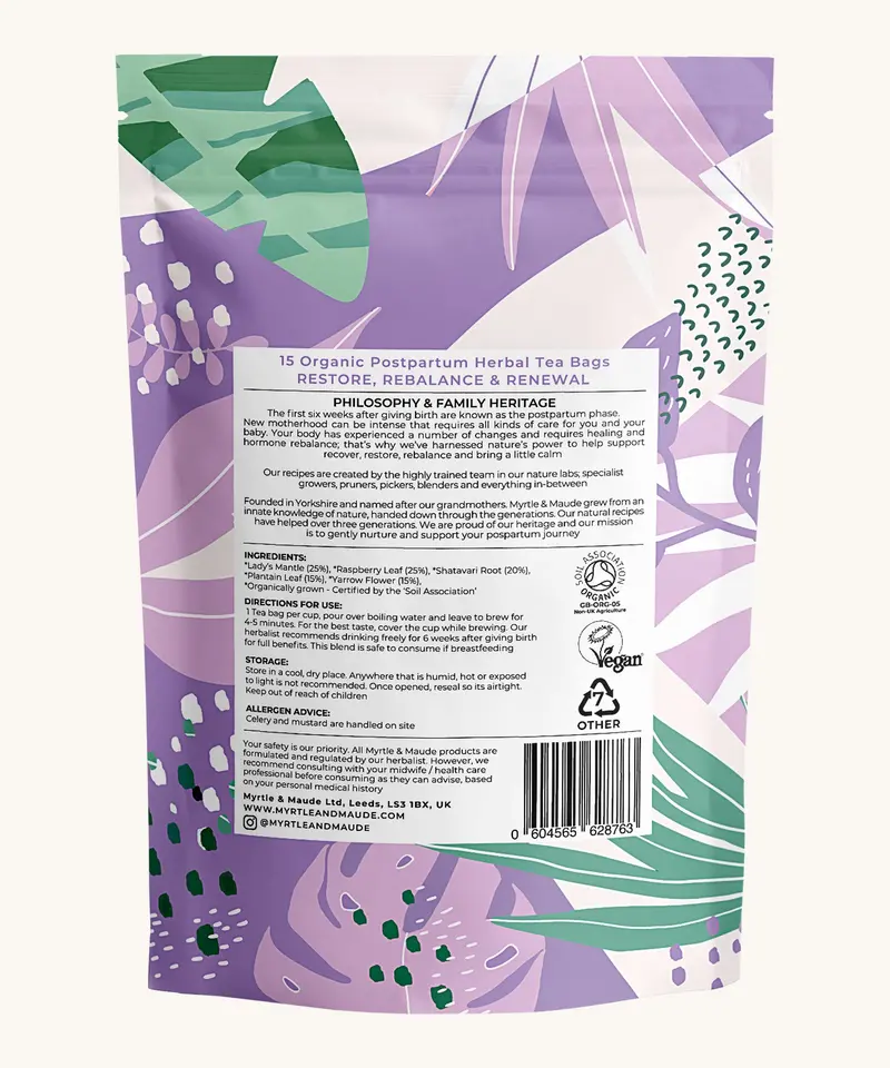Myrtle & Maude Organic Postpartum Recovery Tea 2