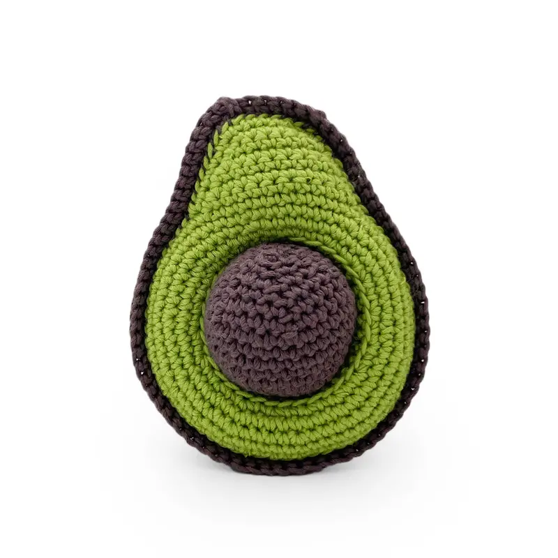 Myum Avocado Crochet Rattle Toy 1
