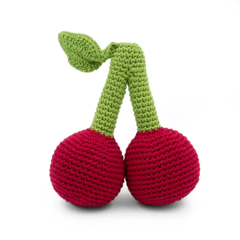Myum Cherry Crochet Rattle Toy 1