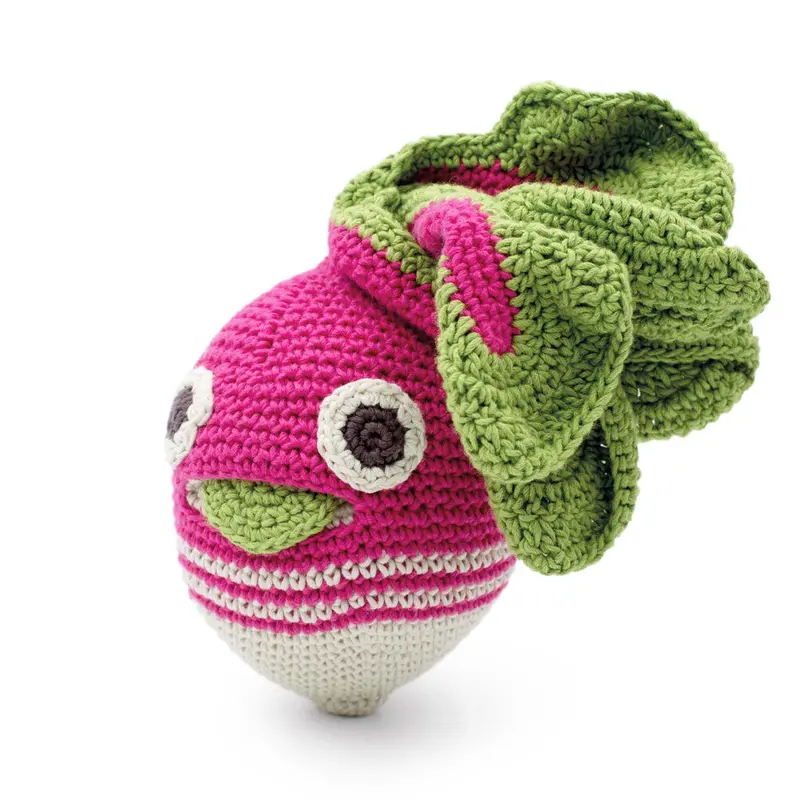Myum Henry Big Striped Radish Rattle Toy 2