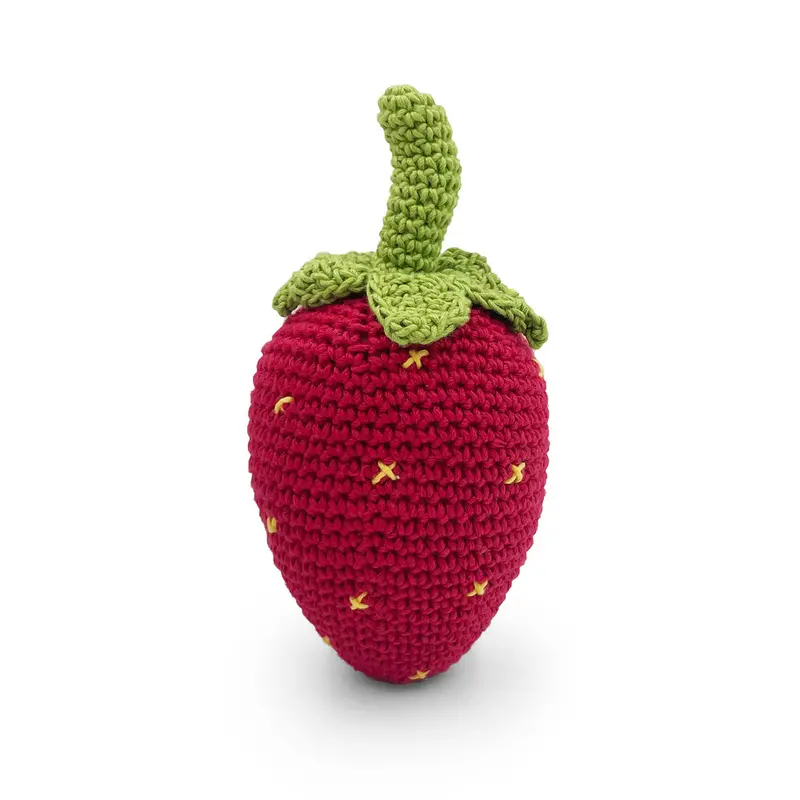 Myum Strawberry Crochet Rattle Toy 1