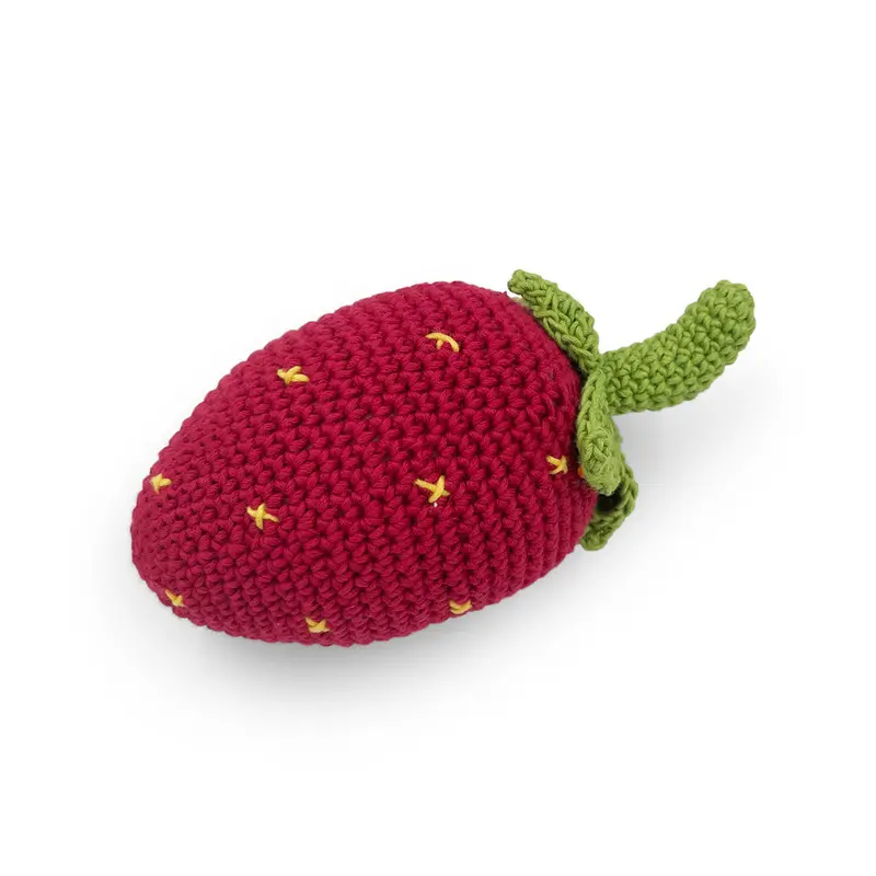 Myum Strawberry Crochet Rattle Toy 2