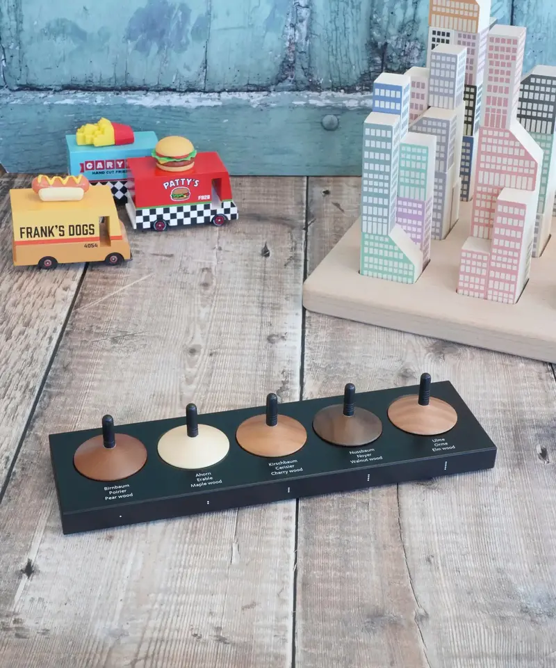 Naef 5 Wooden Spinning Tops 1