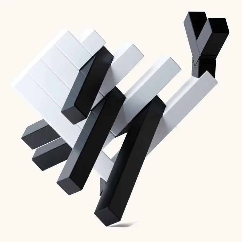 Naef Angular Construction Toy - Black & White 2