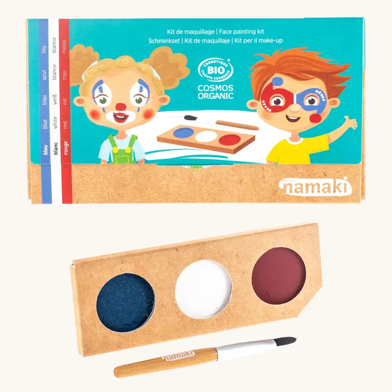 Namaki Natural Face Paint Kit - 3 Colours - Clown & Harlequin 1