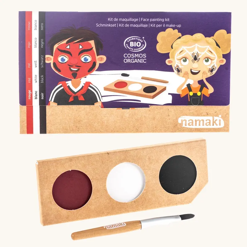 Namaki Natural Face Paint Kit - 3 Colours - Devil & Spider 1