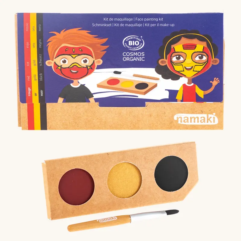 Namaki Natural Face Paint Kit - 3 Colours - Ninja & Superhero 1