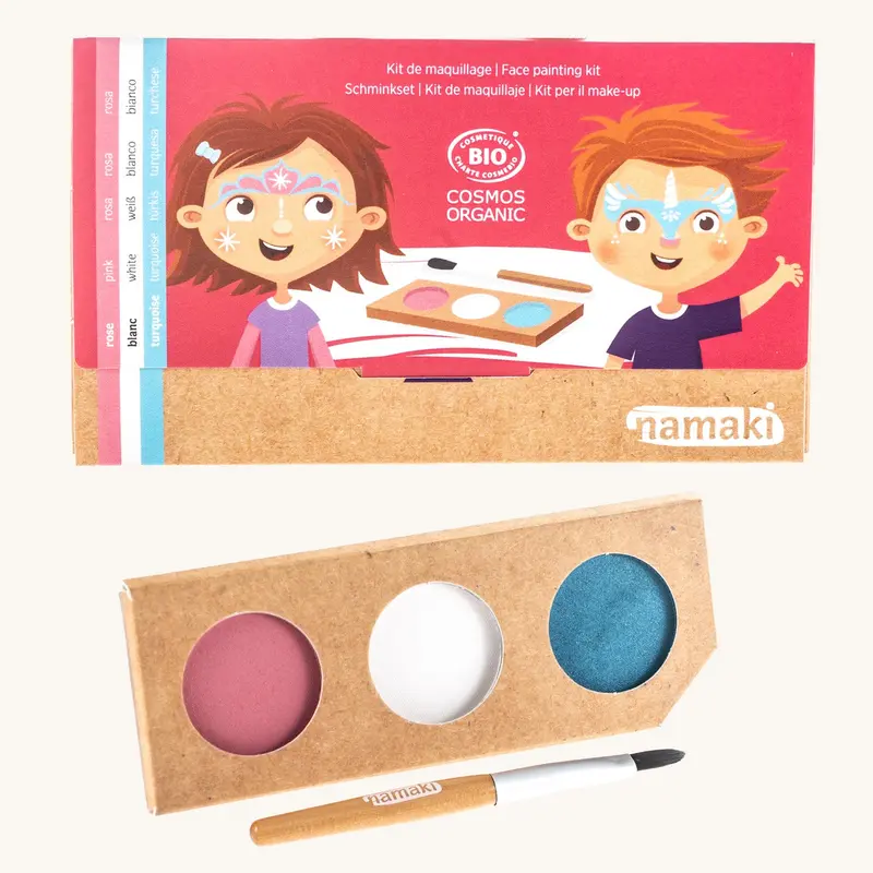 Namaki Natural Face Paint Kit - 3 Colours - Princess & Unicorn 1