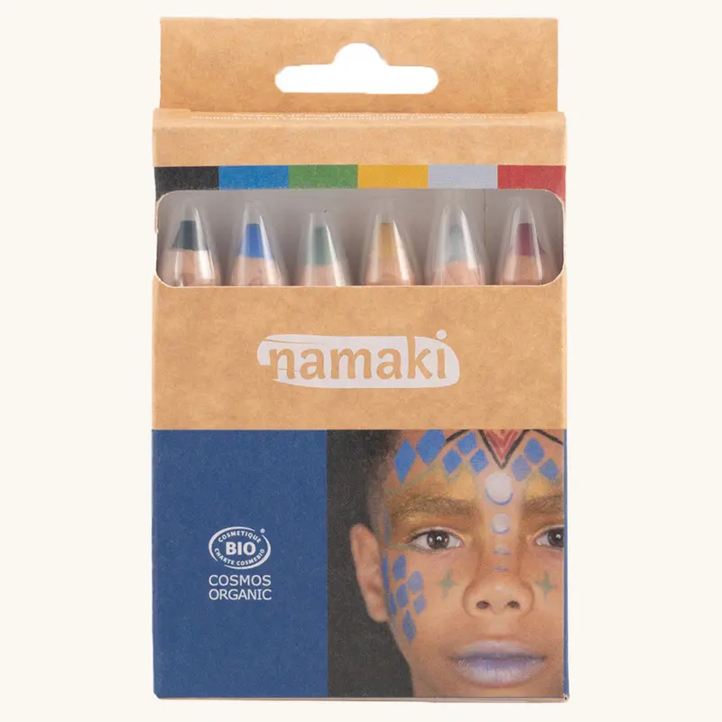 Namaki Natural Face Painting Pencils - 6 Colours - Intergalactic Worlds 1