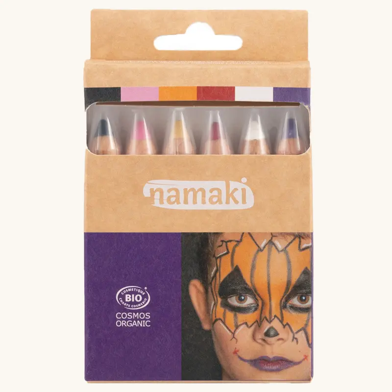 Namaki Natural Face Painting Pencils - 6 Colours - World Of Horrors 1