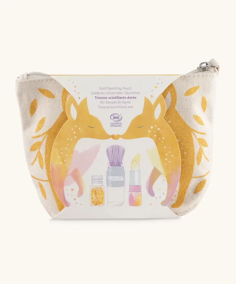 Namaki Sparkling Make Up Pouch - Gold Fox 1