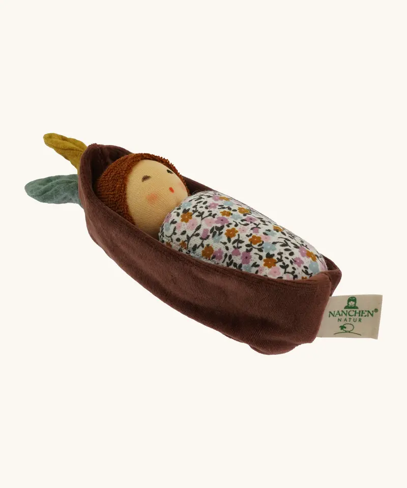 Nanchen Oak Baby Waldorf Doll - Floral 1