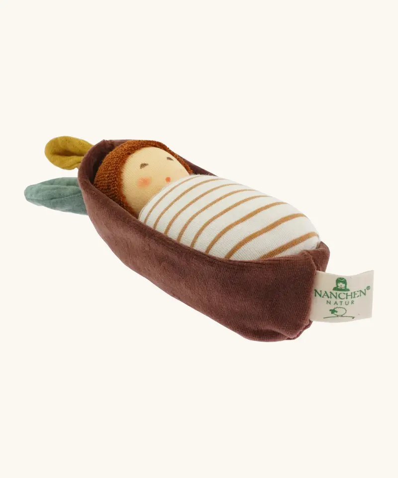 Nanchen Oak Baby Waldorf Doll - Stripes 1