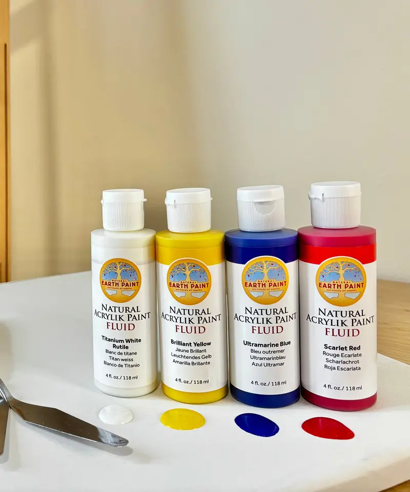 Natural Earth Paint Fluid Acrylik Paint™ - Plant-Based Acrylic 3