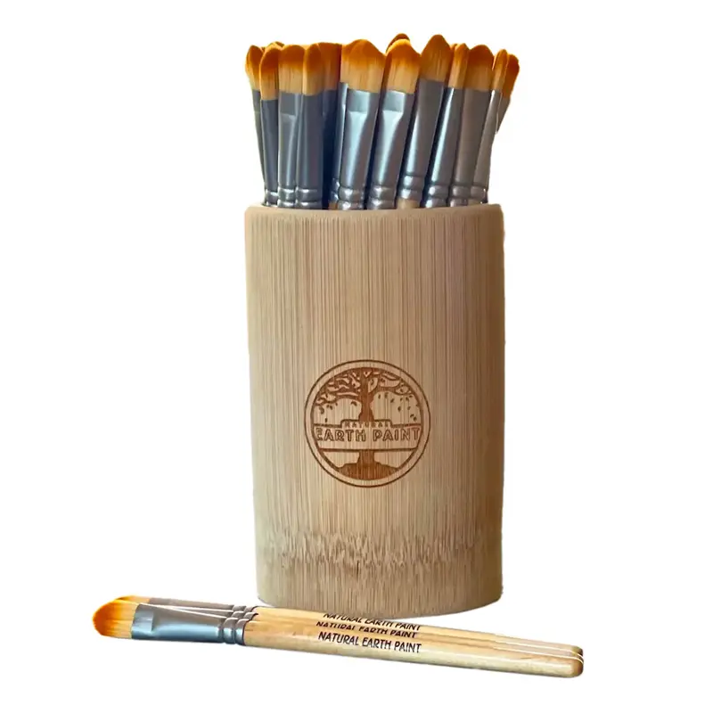 Natural Earth Paint Single Bamboo Children's Paint Brush 1