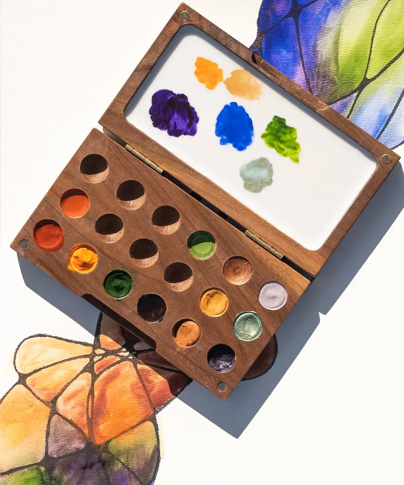 Natural Earth Paint™ Wooden Watercolour Palette - Small 1
