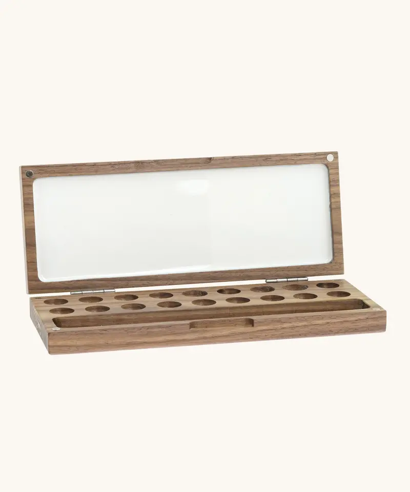 Natural Earth Paint™ Wooden Watercolour Palette With Brush Holder 1