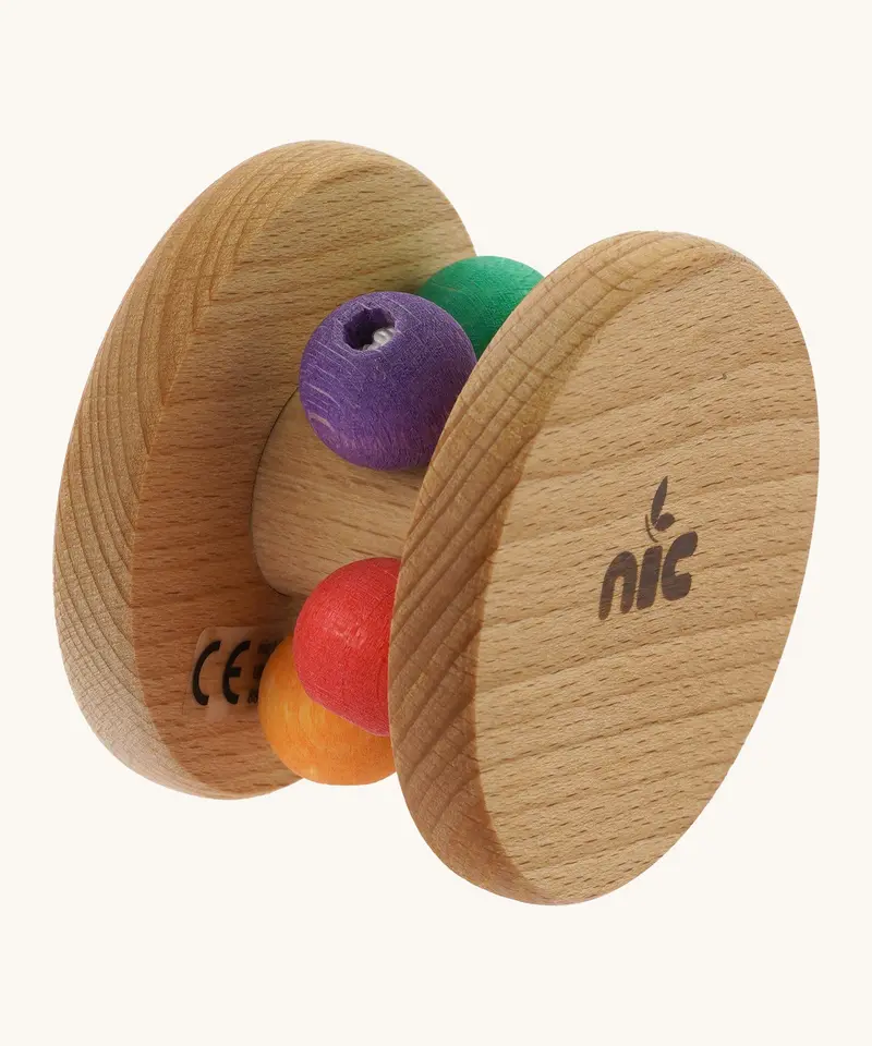 Nic Wooden Rolling Rattle 1