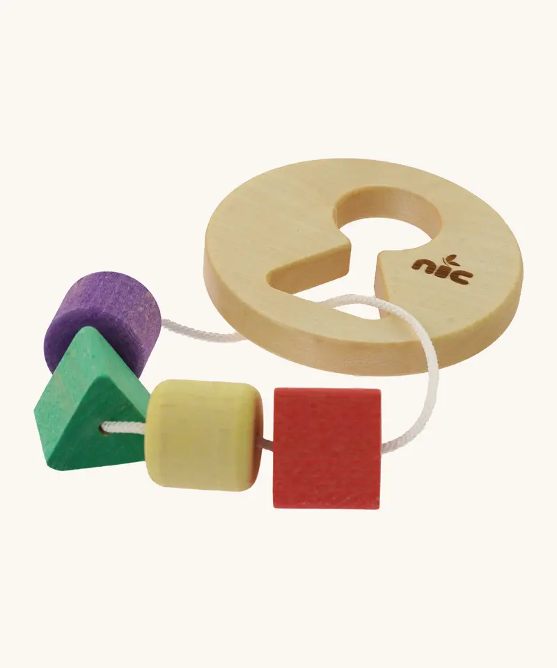 Nic Wooden Threaded Shape Sorter 1