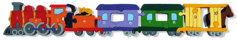 Numbers Jigsaws Numbered Wooden Train 1