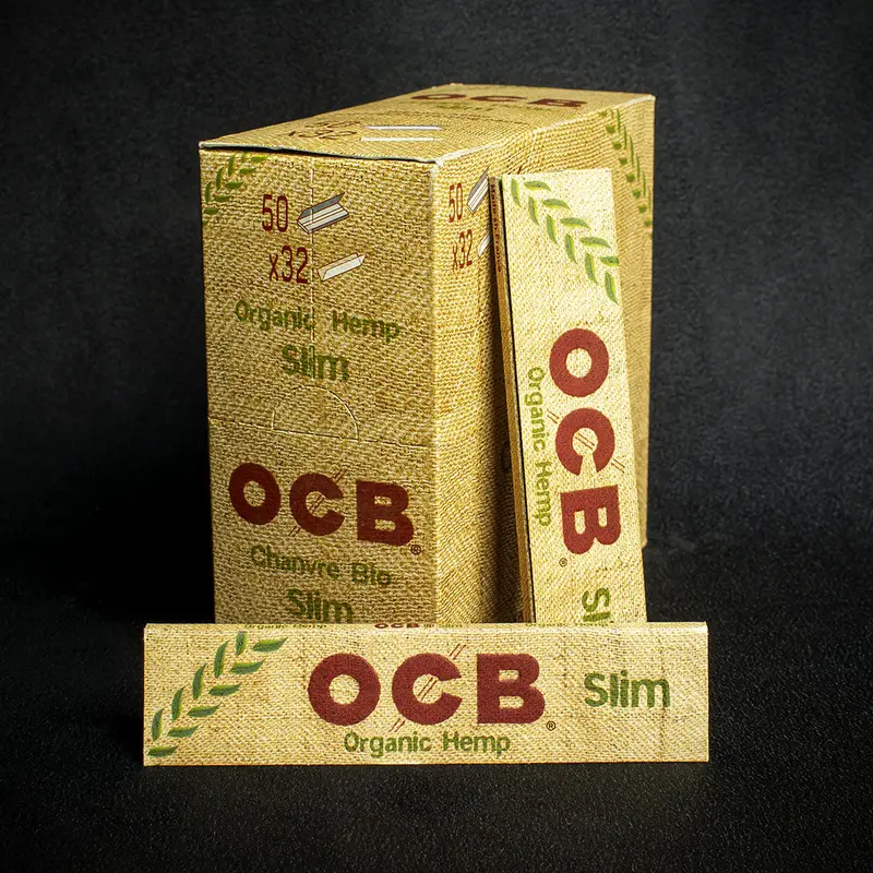 Ocb Kingsize Slim Organic Hemp Rolling Papers - Box Of 50 1