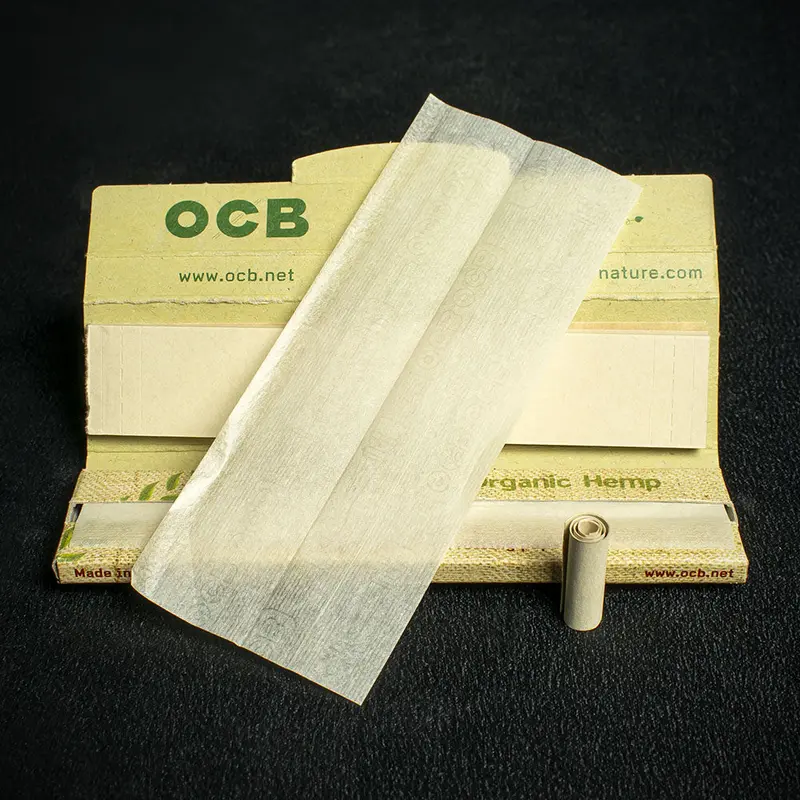 Ocb Kingsize Slim Organic Hemp Rolling Papers & Tips - Single Pack 2