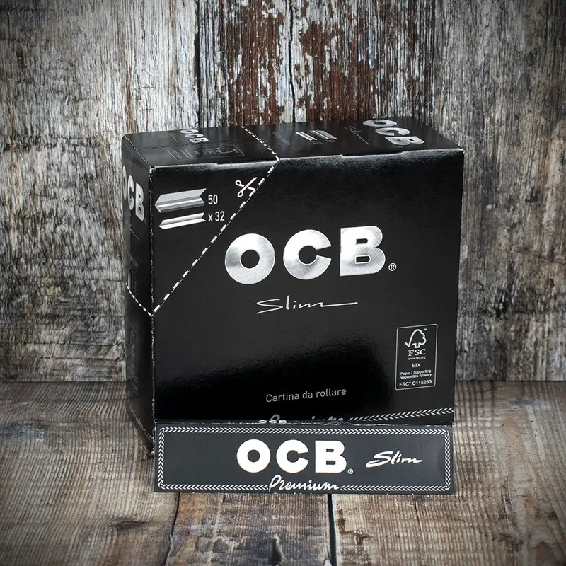 Ocb Kingsize Slim Premium Rolling Papers - Box Of 50 1