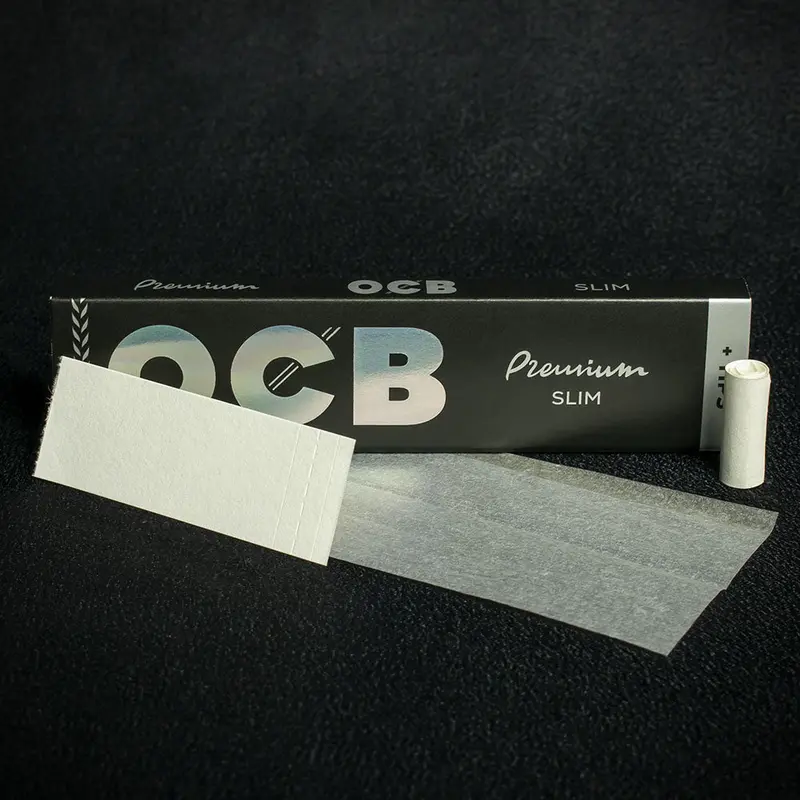 Ocb Kingsize Slim Premium Rolling Papers & Tips - Single Pack 1
