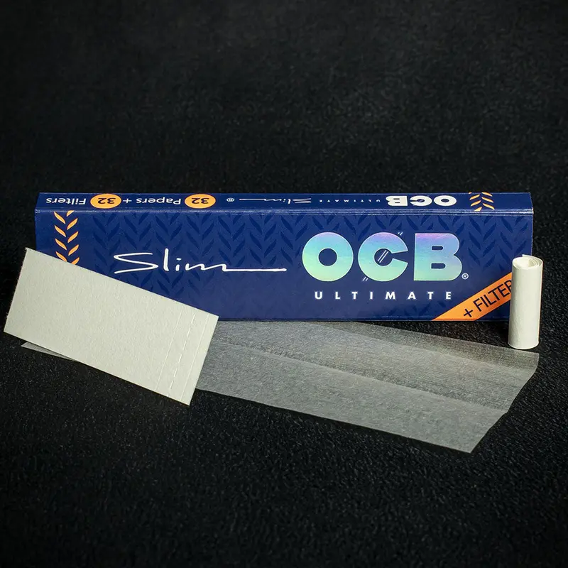 Ocb Kingsize Slim Ultimate Rolling Papers & Tips - Single Pack 1