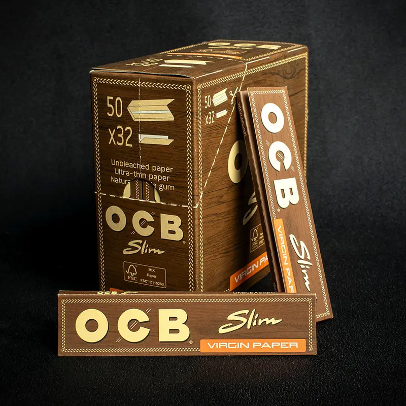 Ocb Kingsize Slim Virgin Rolling Papers - Box Of 50 1