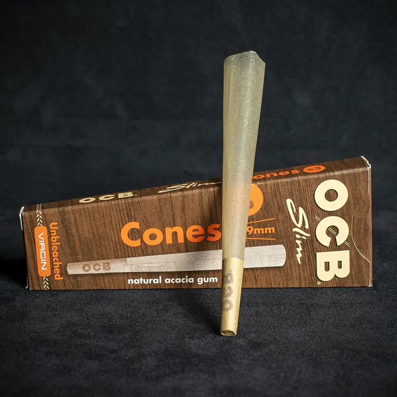 Ocb Virgin Unbleached Kingsize Cones - 3 Pack 1