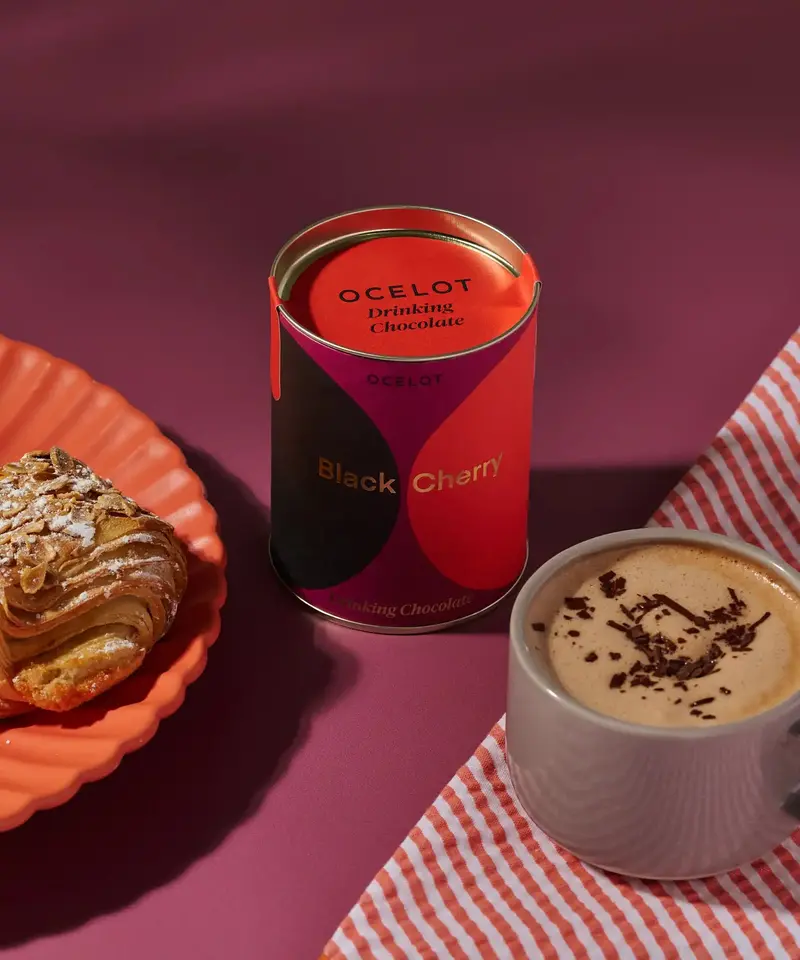 Ocelot Black Cherry Organic Drinking Chocolate 2