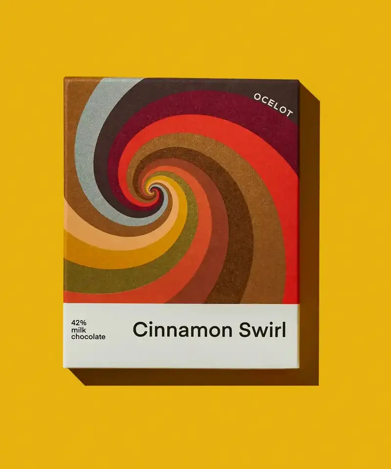 Ocelot Cinnamon Swirl 42% Milk Chocolate 1