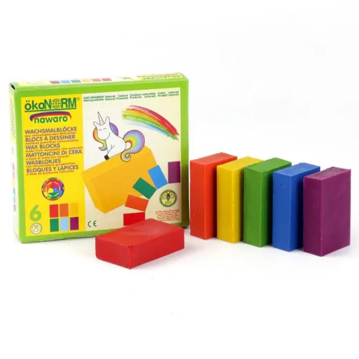 Okonorm Beeswax Crayon Blocks - 6 Colours 1