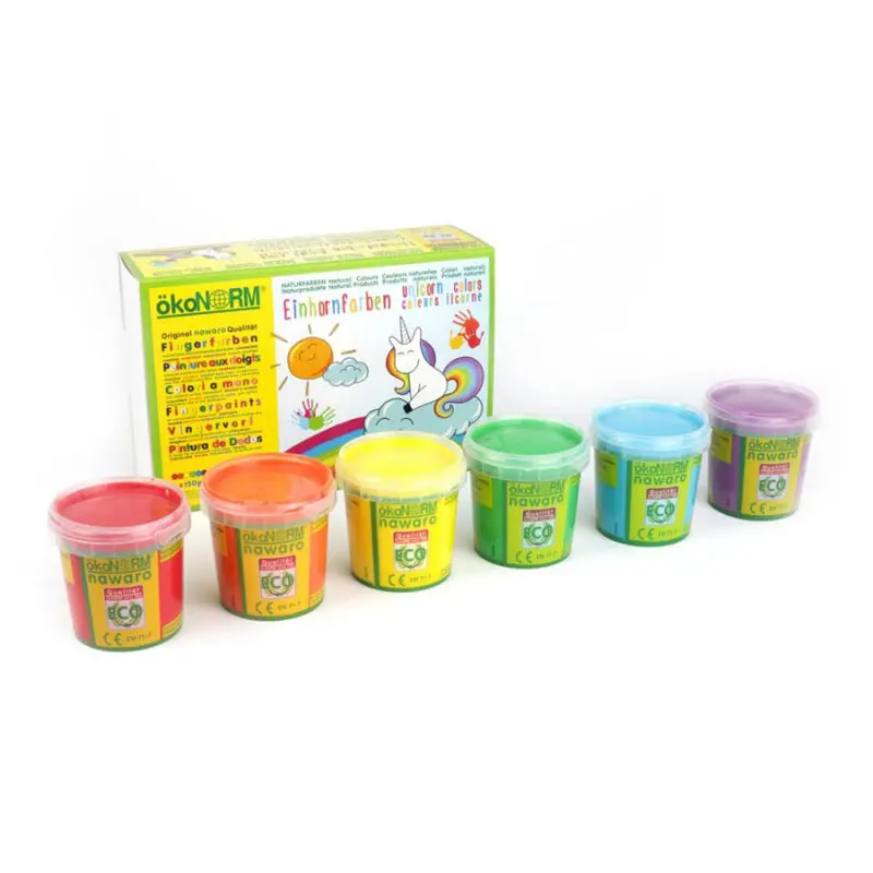 Okonorm Finger Paints - 6 Unicorn Colours 1