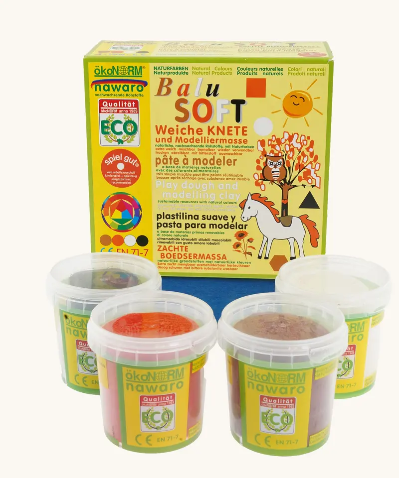 Okonorm Play Dough Set - 4 Earth Colours 1