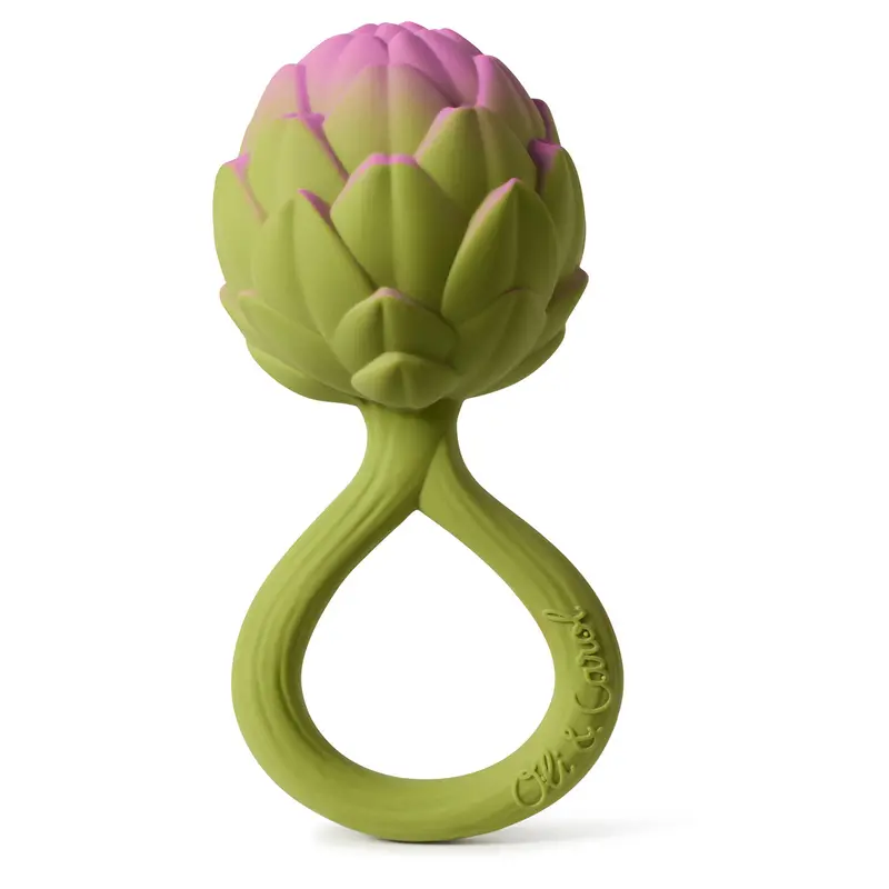 Oli & Carol Artichoke Rattle Teether 1
