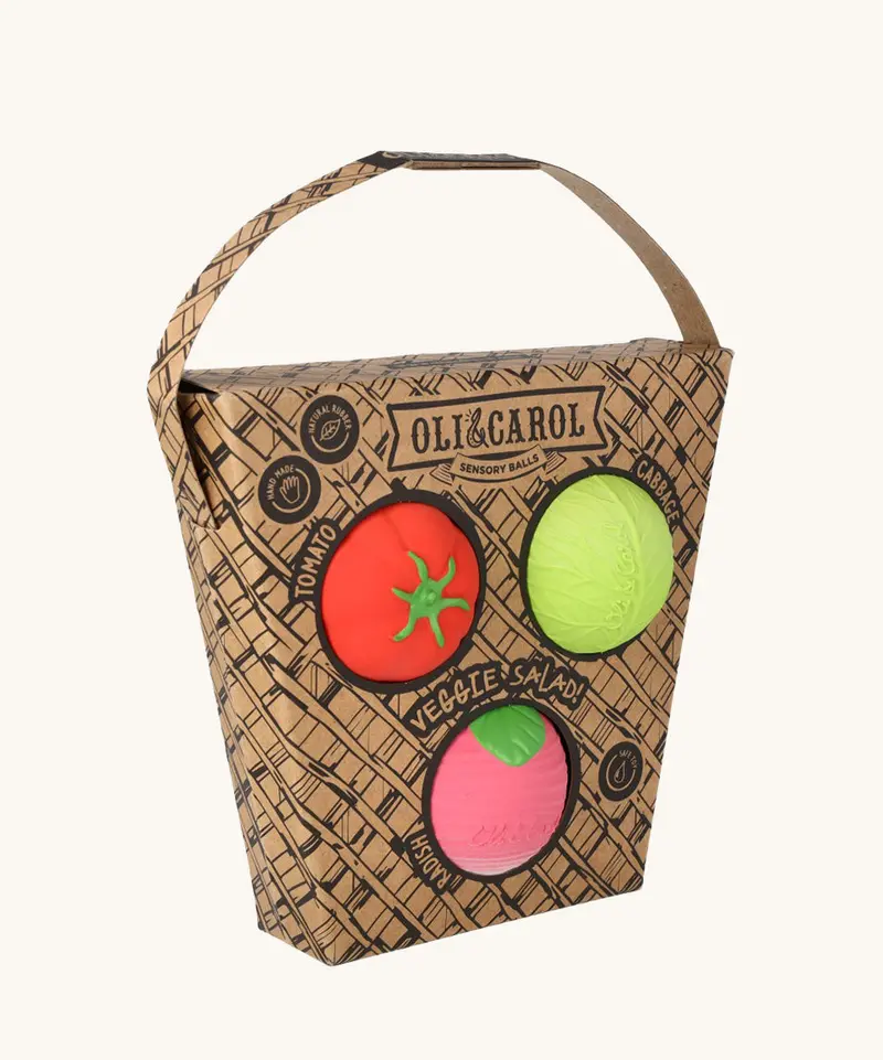 Oli & Carol Baby Sensory Balls - Veggie Salad 1
