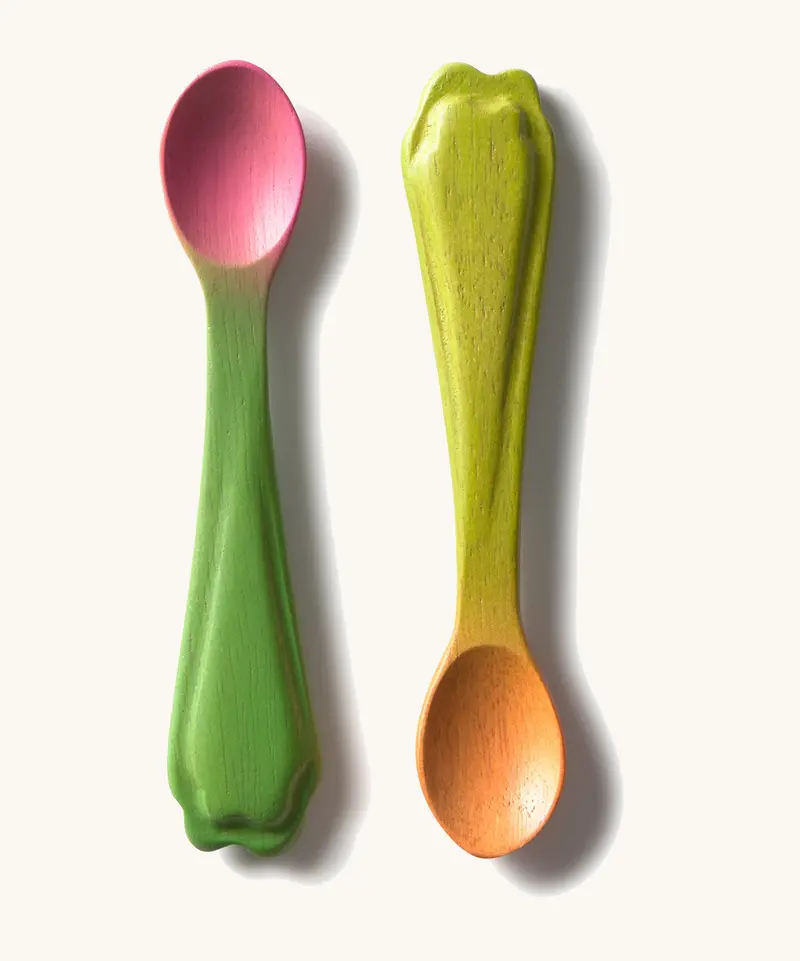 Oli & Carol Baby Spoon 2 Pack - Carrot And Radish 1