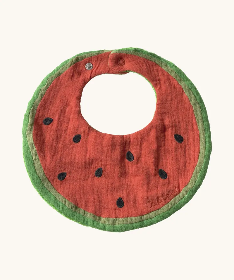 Oli & Carol Bib - Wally The Watermelon 1