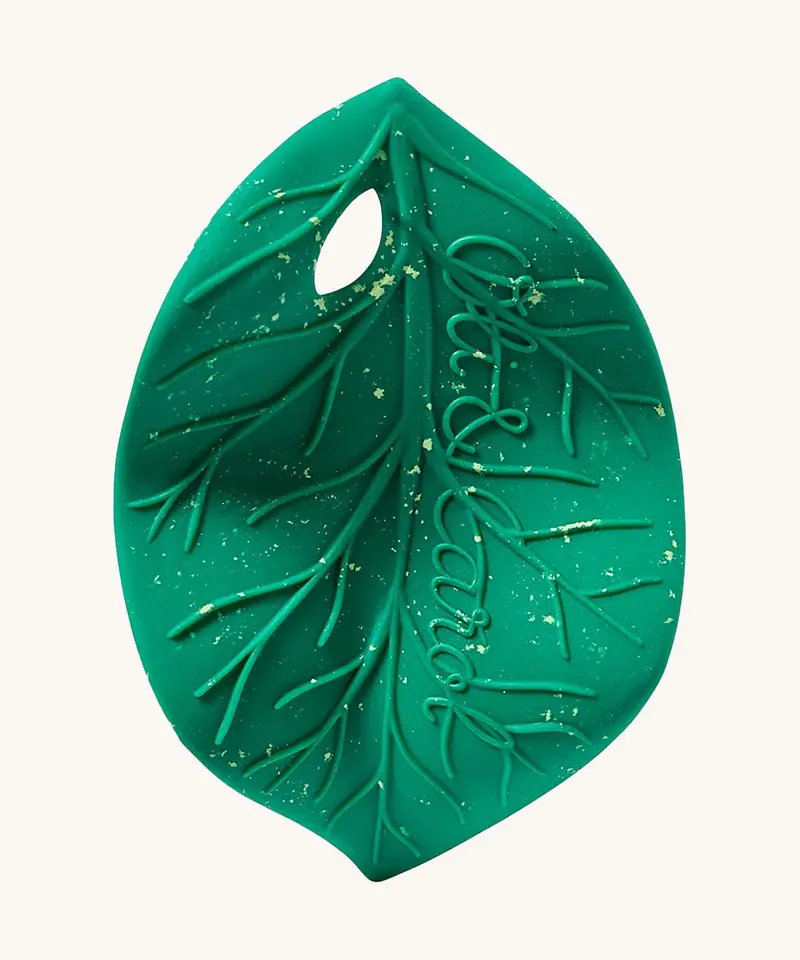 Oli & Carol Chlorophyll Leaf Baby Teether 1