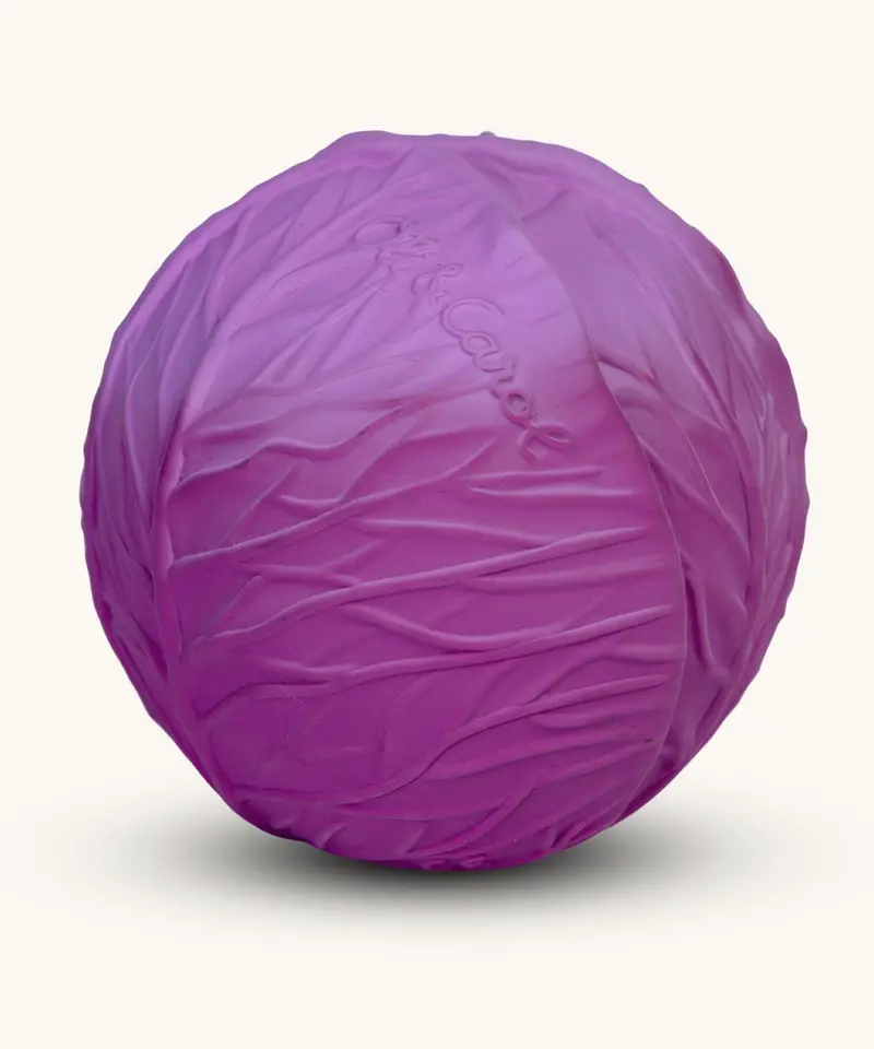 Oli & Carol Natural Rubber Baby Ball - Purple Cabbage 1