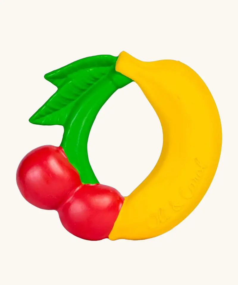 Oli & Carol Natural Rubber Fruit Teething Ring 1