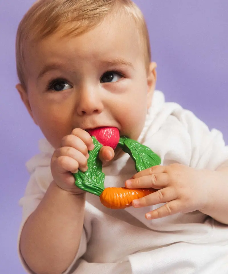 Oli & Carol Natural Rubber Veggie Teething Ring 2