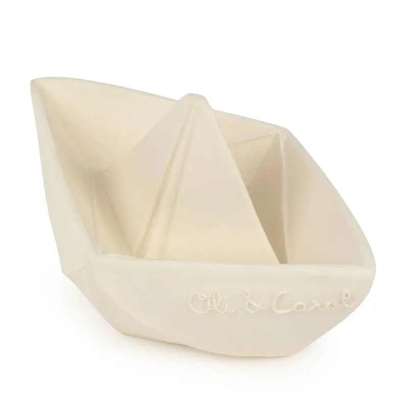 Oli & Carol Origami Boat - White 1