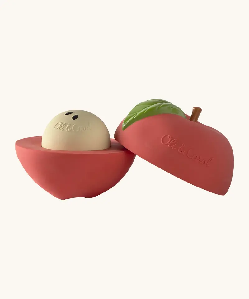 Oli & Carol Stacking Toy & Rattle Ball - Apple 1