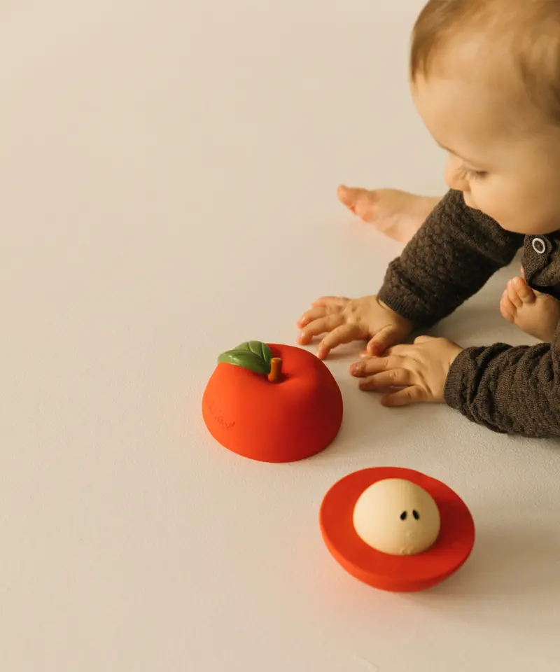 Oli & Carol Stacking Toy & Rattle Ball - Apple 2