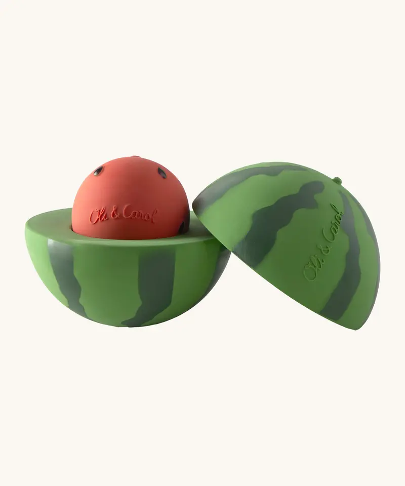 Oli & Carol Stacking Toy & Rattle Ball - Watermelon 1