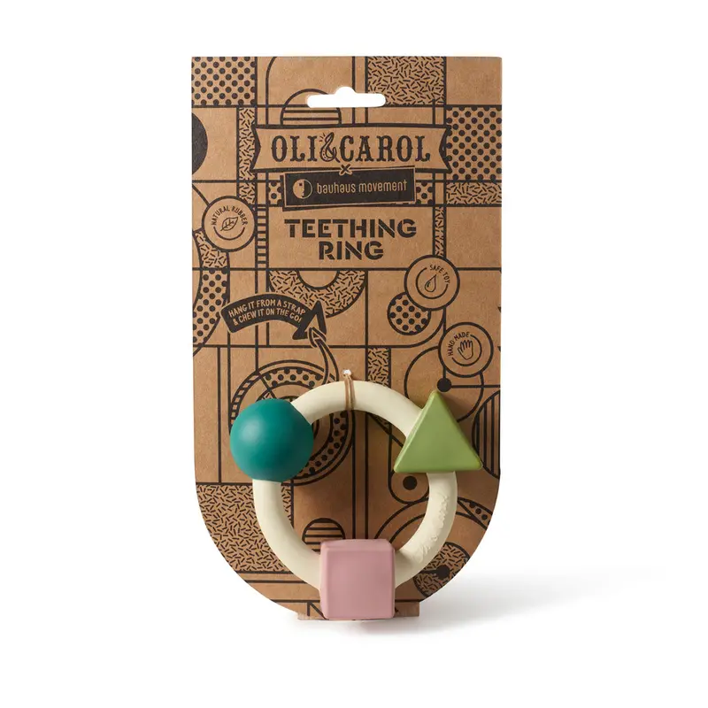 Oli & Carol X Bauhaus Movement Teething Ring Pastel Colours 2