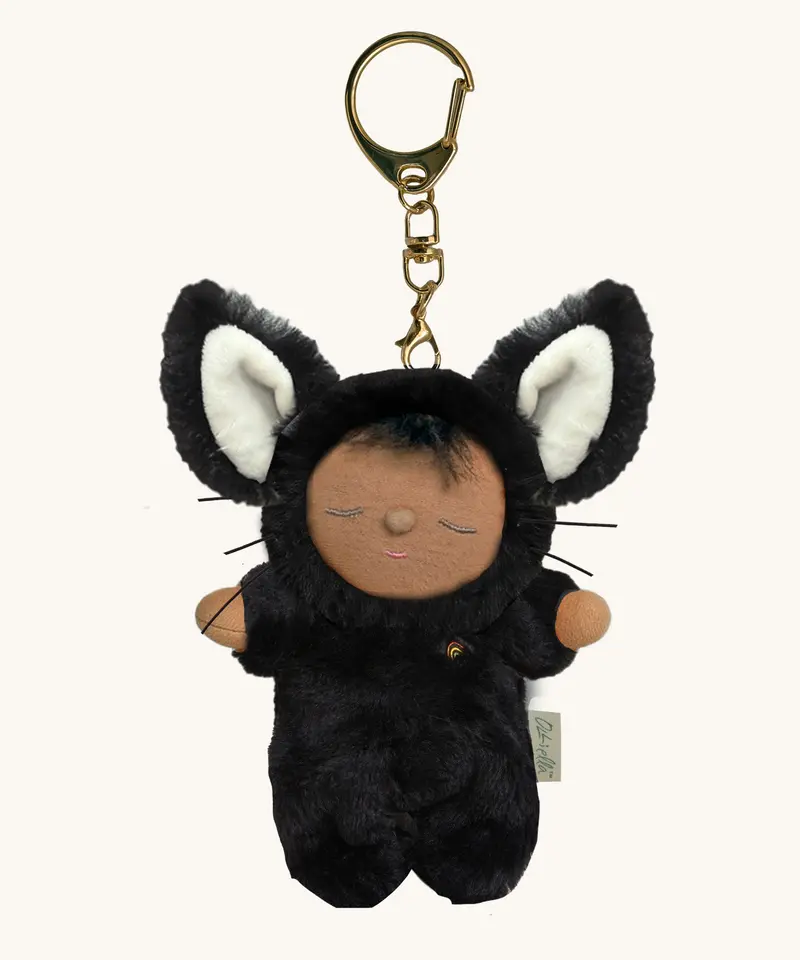 Olli Ella Cozy Bag Charm - Cat Nox 1